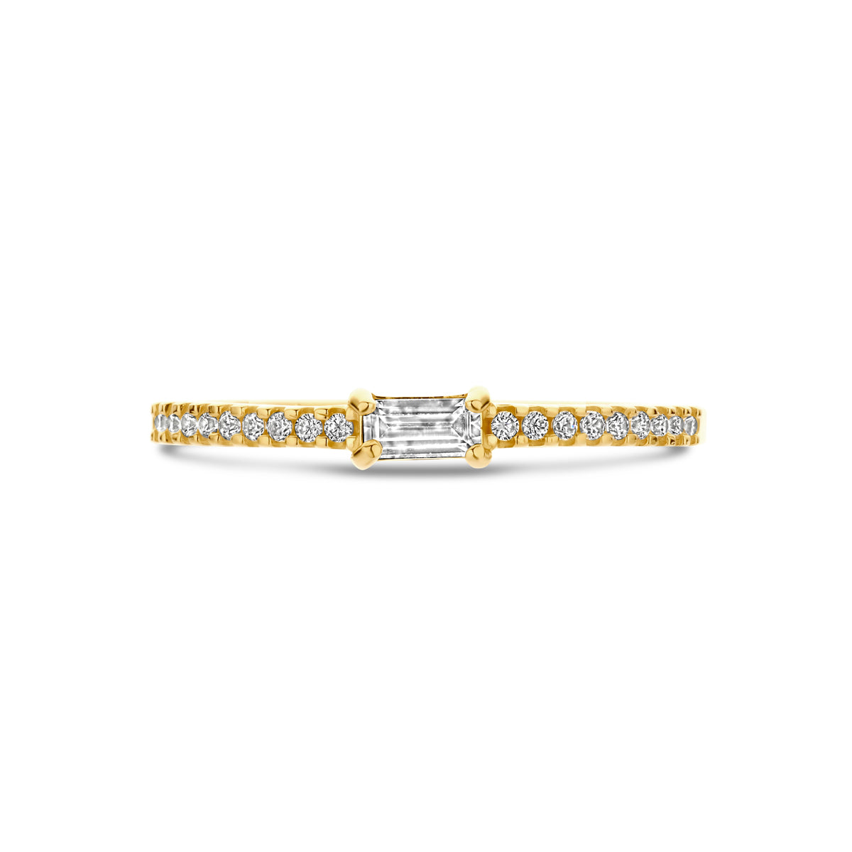 ring zirkonia 14K geelgoud