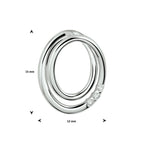 hanger diamant 0.04ct h si 14K witgoud - ovaal