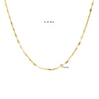 collier plaatjes 1,5 mm 41 - 43 - 45 cm 14K geelgoud - plaat,buis,spijltje