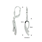 oorhangers zirkonia brisur haak zilver gerhodineerd