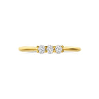 trilogie ring lab grown diamant 0.15ct g vs 14K geelgoud