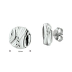 Ohrstecker rund Silber rhodiniert