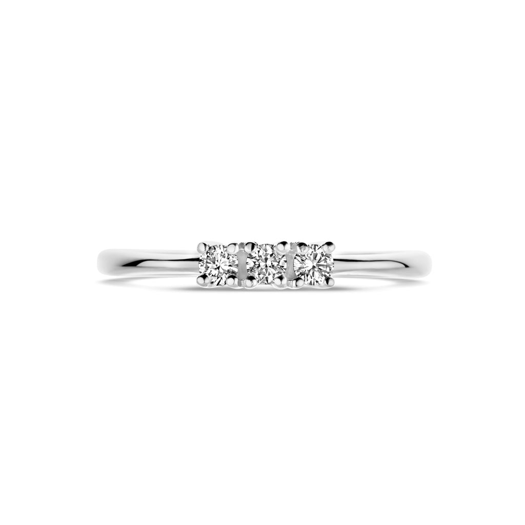 ring diamant 0.12ct h si 18K witgoud