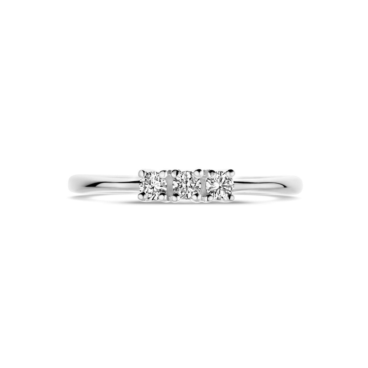 ring diamant 0.12ct h si 18K witgoud