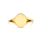 Gravurring oval 14K Gelbgold