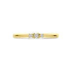 ring trilogie diamant 0.08ct h si 14K geelgoud