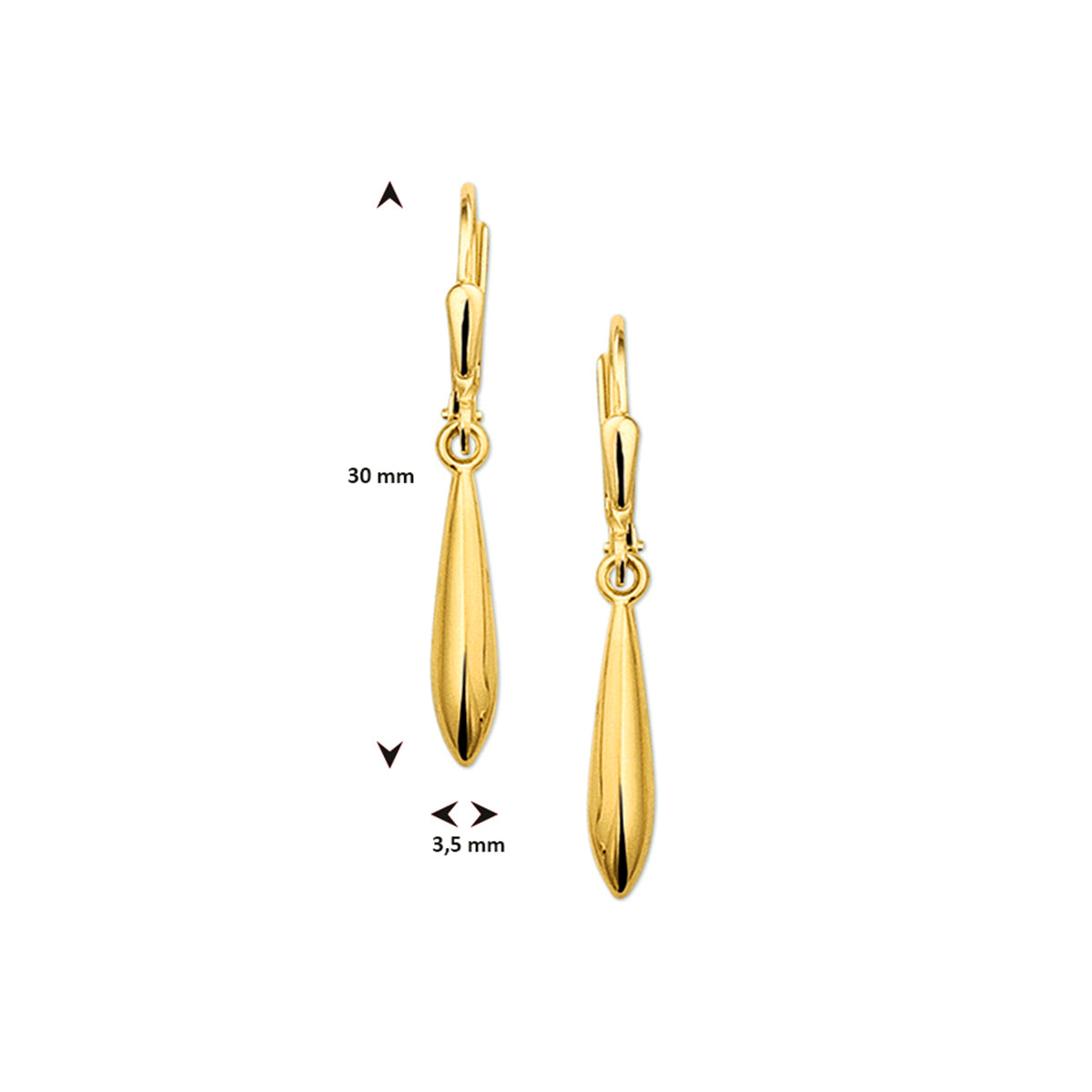 Ohrringe 14K Gelbgold