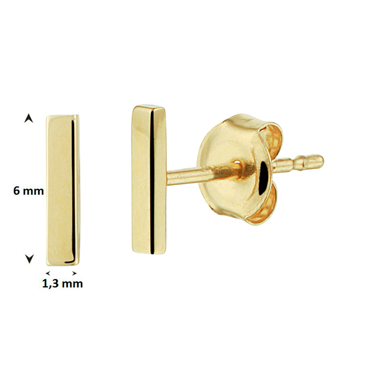 Ohrstecker Barren 14K Gelbgold