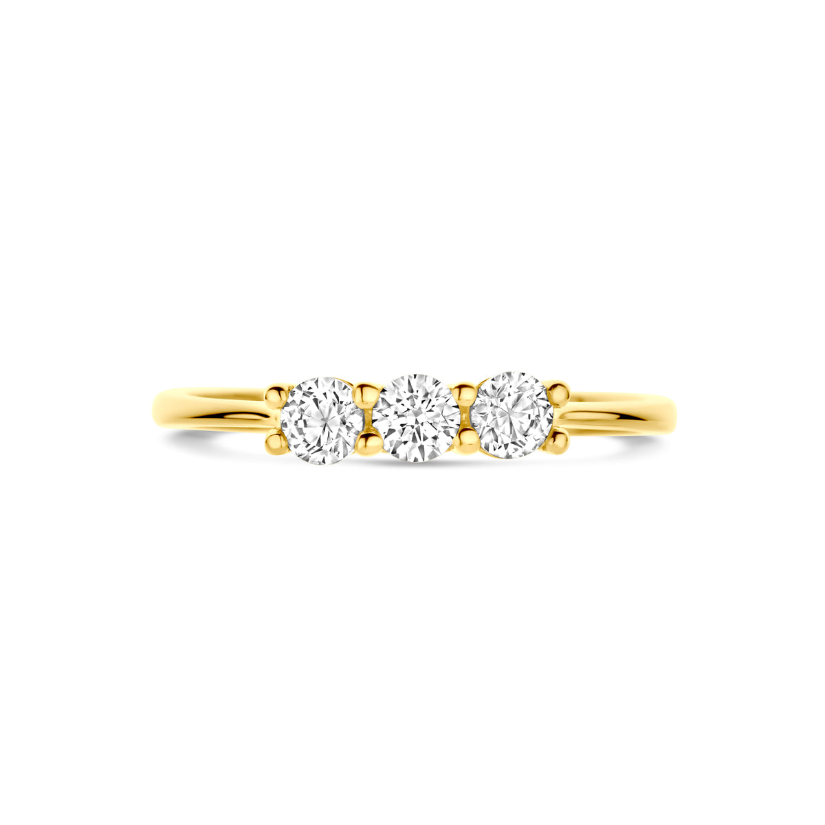 ring zirkonia 14K geelgoud