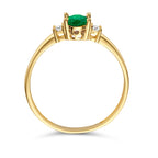 ring trilogie zirkonia 14K geelgoud