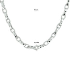 Halskette Anker 5,2 mm 45 cm Silber rhodiniert