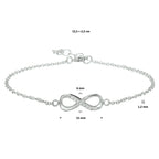 armband infinity zirkonia zilver gerhodineerd