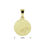 Gravuranhänger Füße 14K Gelbgold