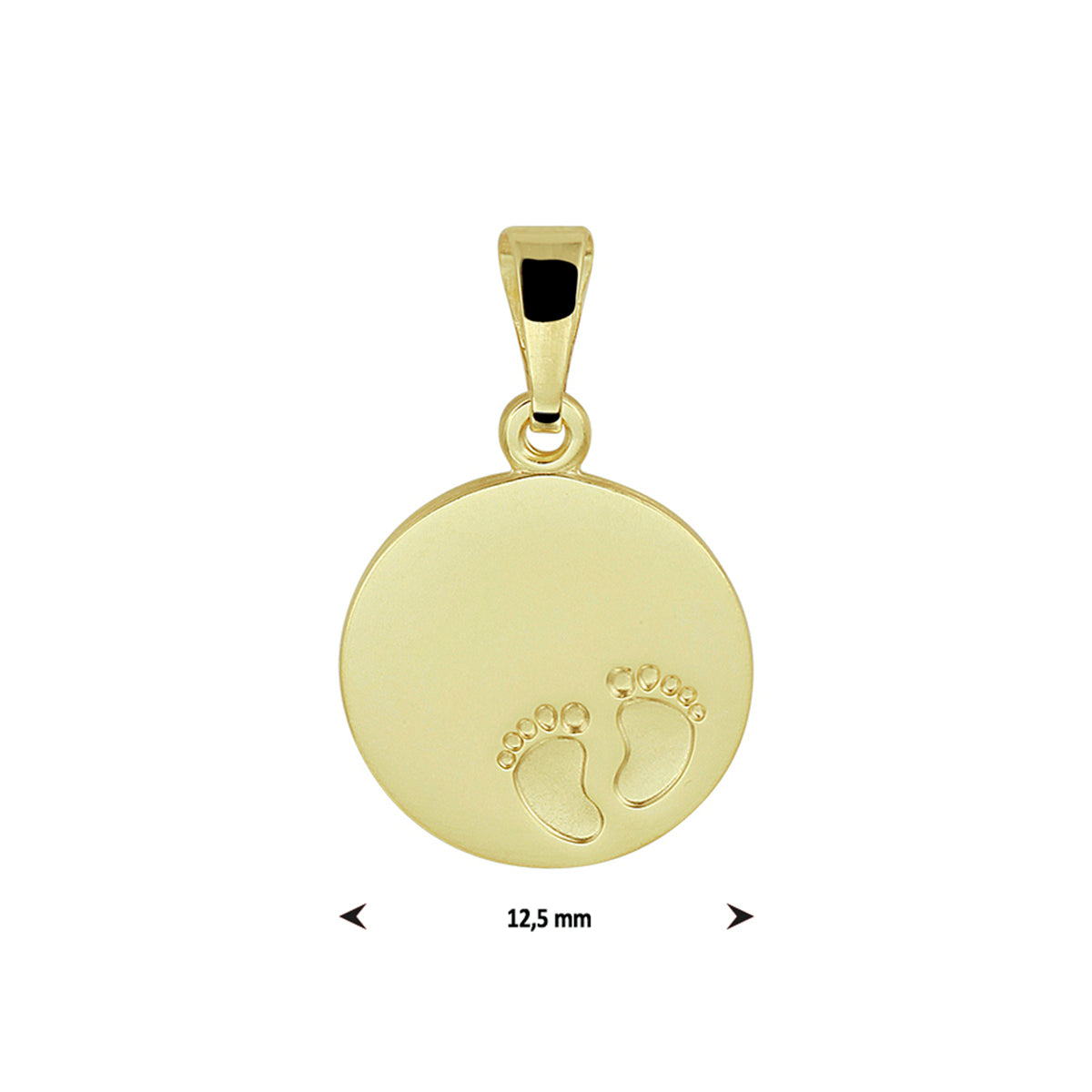 Gravuranhänger Füße 14K Gelbgold