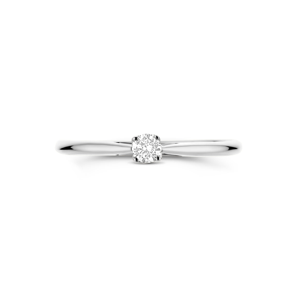 Ring Laborgezüchteter Diamant 0,10ct H SI 14K Weißgold