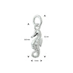 hanger zeepaard zilver wit