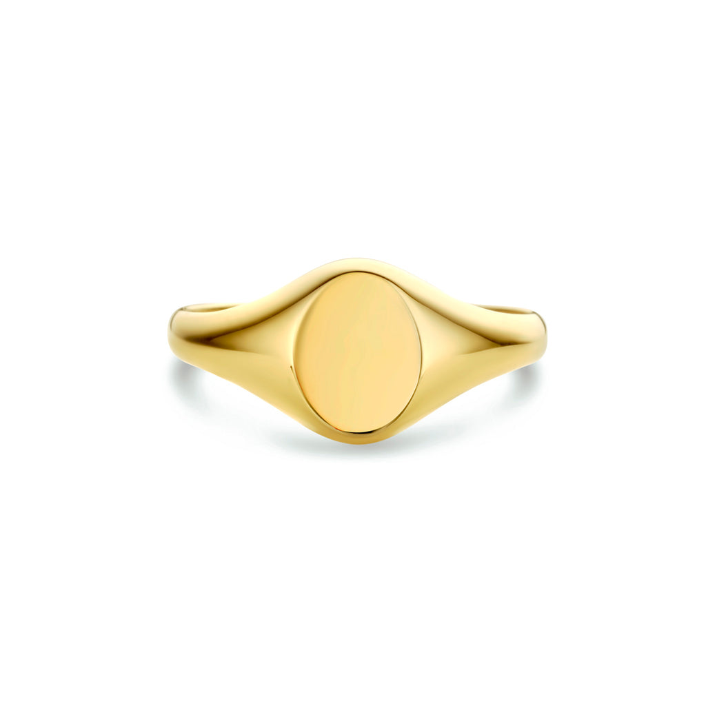 graveerring ovaal 14K geelgoud
