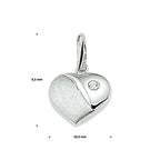 hanger hart zirkonia poli/mat zilver gerhodineerd