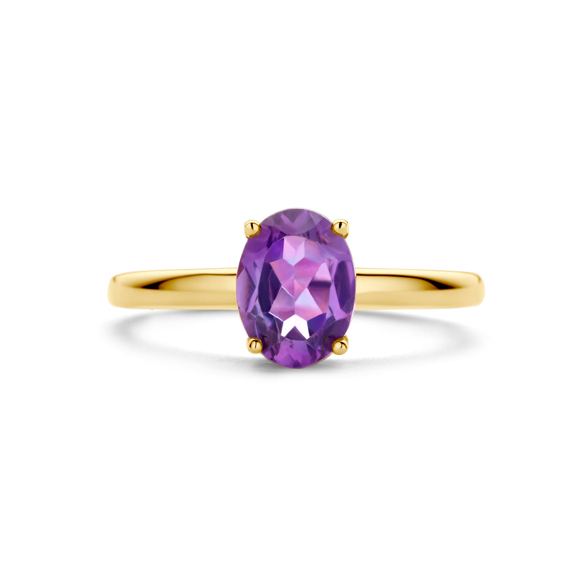 ring amethist 14K geelgoud