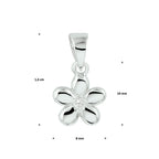 Anhänger Blume Zirkonia Silber rhodiniert