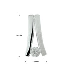 hanger zirkonia poli/mat zilver gerhodineerd
