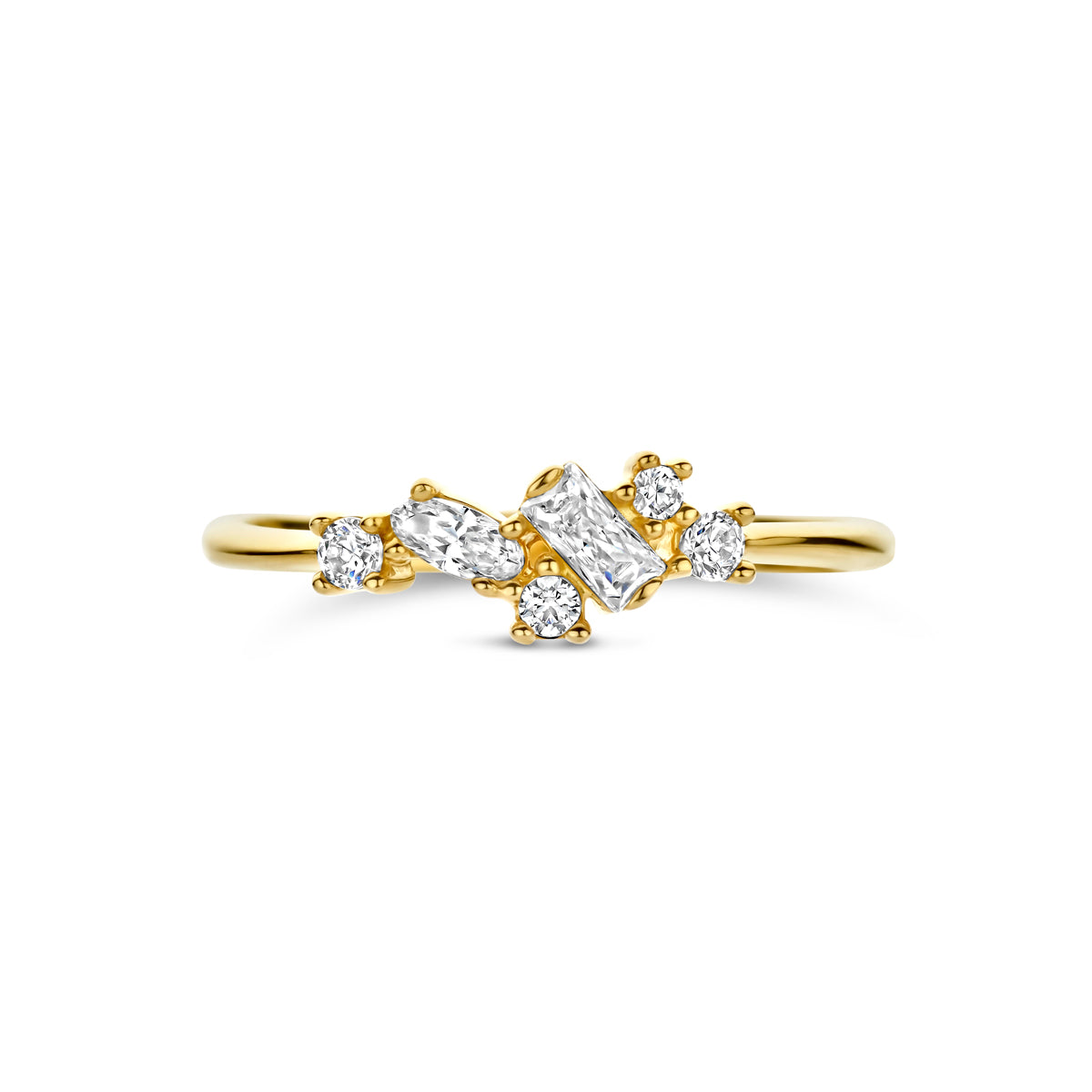 ring zirkonia 14K geelgoud