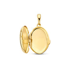 Medaillon oval 13 mm 14K Gelbgold