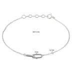 Armband 1,2 mm 16,5 + 2 cm Silber rhodiniert