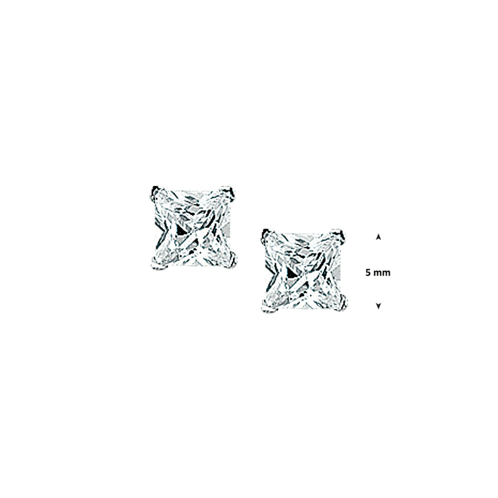 Ohrstecker Zirkonia Silber rhodiniert