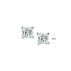 Ohrstecker Zirkonia Silber rhodiniert