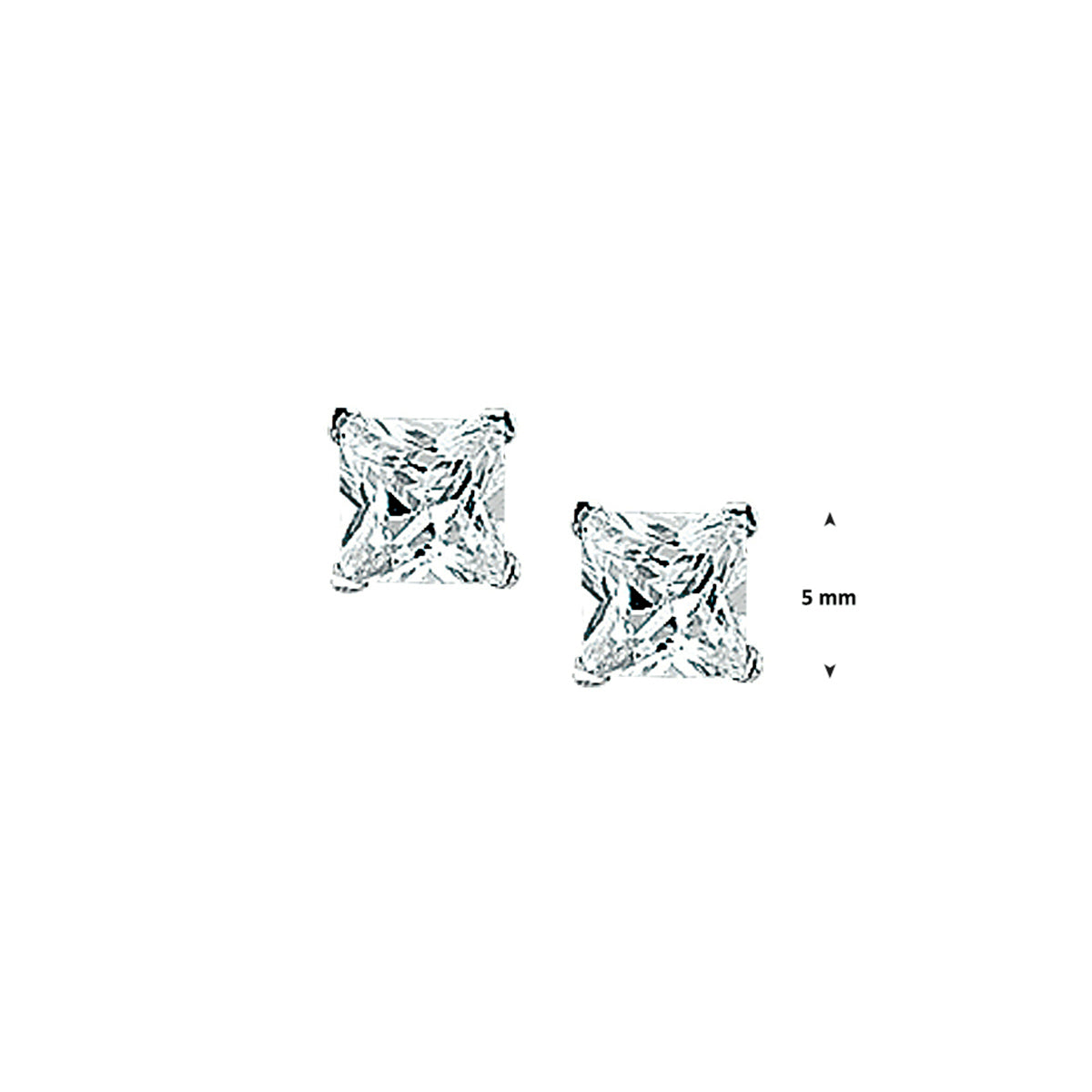 Ohrstecker Zirkonia Silber rhodiniert