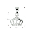 hanger kroon zirkonia zilver gerhodineerd