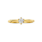 ring lab grown diamant 0.25ct g vs 14K geelgoud
