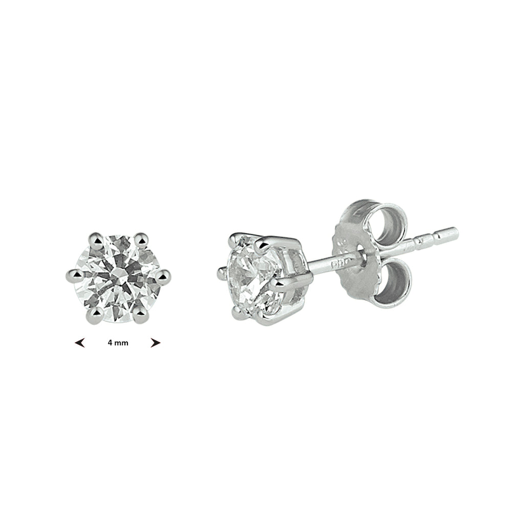 Ohrstecker Zirkonia 14K Weißgold
