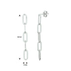 oorhangers paperclip zilver gerhodineerd