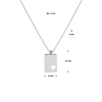 Gravurkette 40 + 5 cm Silber rhodiniert