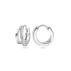 klapoorringen zirkonia zilver gerhodineerd
