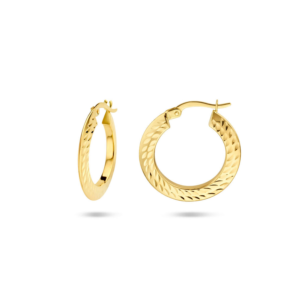 Ohrringe spitzes Rohr 14K Gelbgold