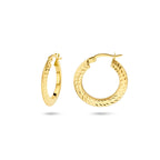 Ohrringe spitzes Rohr 14K Gelbgold