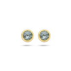Ohrstecker Blautopas 4,5 mm 14K Gelbgold