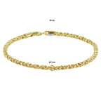 Armband draadschakel 2,8 mm 19 cm zilgold (geelgoud met zilverkern)