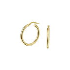 Oorringen ronde buis 2.5 mm zilgold (geelgoud met zilverkern)