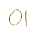 Oorringen ronde buis 2.5 mm zilgold (geelgoud met zilverkern)