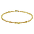 Armband draadschakel 2,8 mm 19 cm zilgold (geelgoud met zilverkern)
