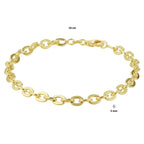 Armband anker 5,0 mm 19 cm zilgold (geelgoud met zilverkern)