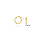 Oorringen 2,2 mm zilgold (geelgoud met zilverkern)