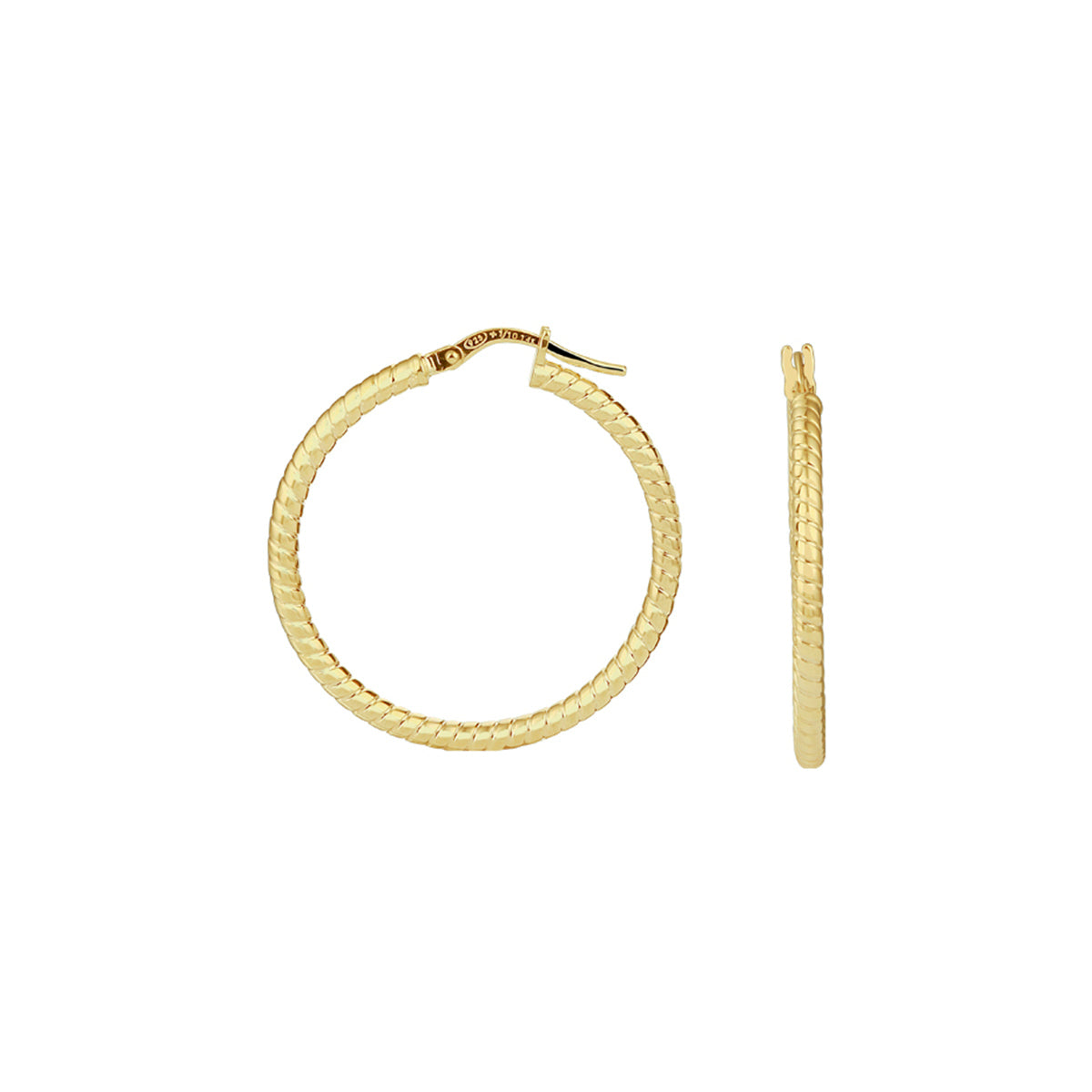 Oorringen 2,2 mm zilgold (geelgoud met zilverkern)