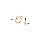 Oorringen 2,0 mm zilgold (geelgoud met zilverkern)