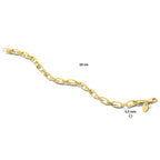 Armband anker 5,5 mm 19 cm zilgold (geelgoud met zilverkern)