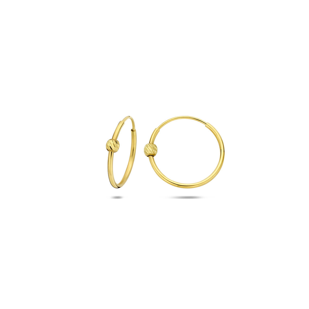 oorringen bolletje 14K geelgoud